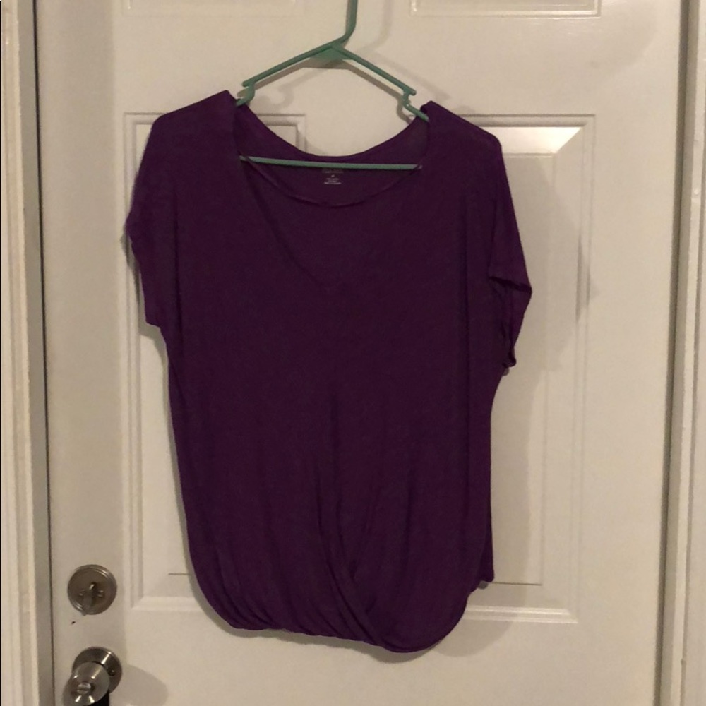 Purple flowy shirt